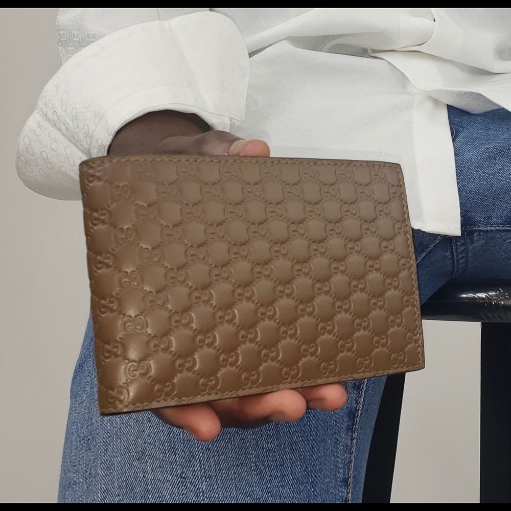 LAST ONE! Gucci Microguccissima Mens Wallet Acero NEW IN BOX
